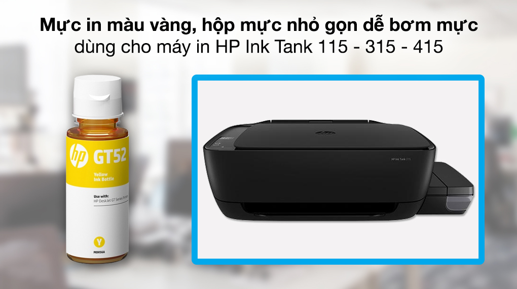 Mực in phun HP GT52 Vàng Original Ink Bottle_M0H56AA